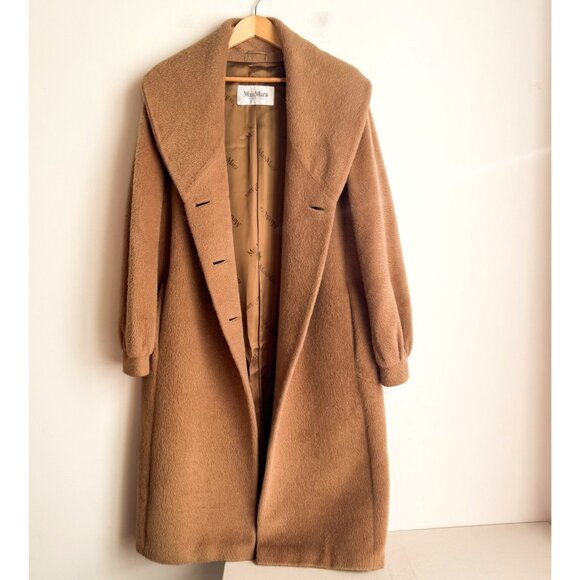 Max Mara Wool Alpaca Classic Camel Beige Coat 10 - Picture 2 of 15